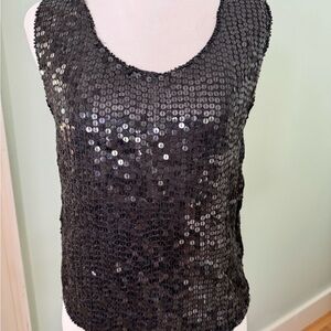 Spell Black Sequin Tank Top
